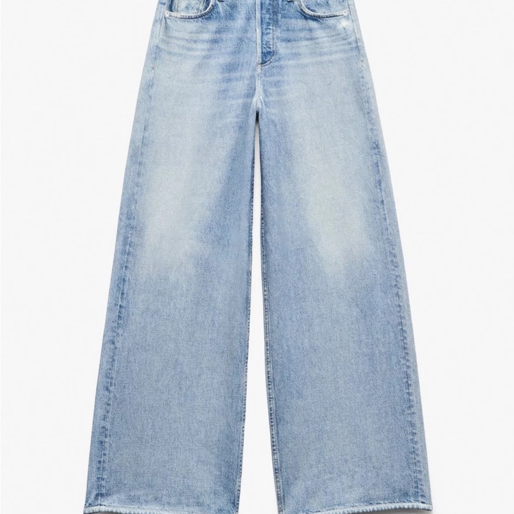 rag & bone Light Blue Wide-Leg Denim Jeans